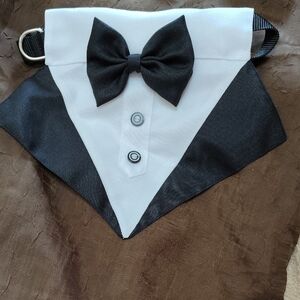 Black and White Tuxedo Dog Bandana